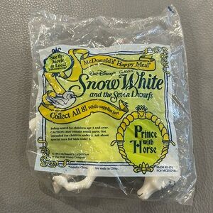 Snow White and the Seven Dwarfs 1993 Vintage Mcdonald's Prince with Horse Toy